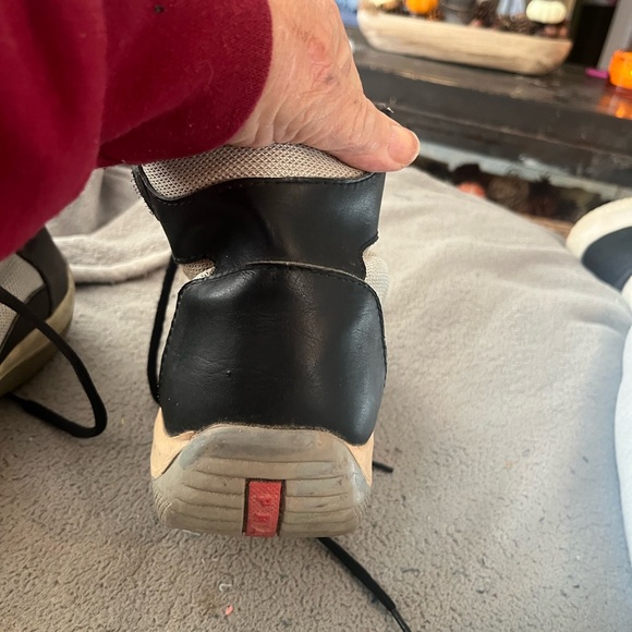 Prada Black and White Athletic Shoes main image 7